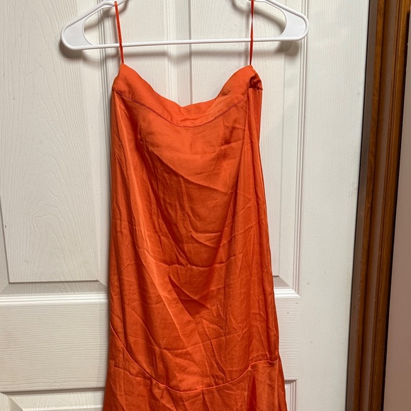 Free People Vibrant Orange Assymetrical Skirt - Picture 11 of 12